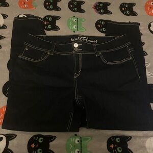 Wallflower JCPenney Women's Dark Indigo Jeans Juniors 17 Woman’s 14